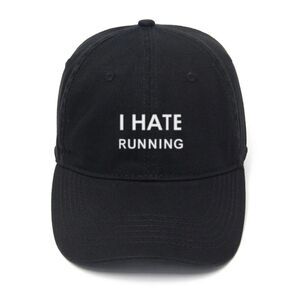 Hate Running Embroidered Hat: Humorous Style, Candid Statement, Comfortable Fit